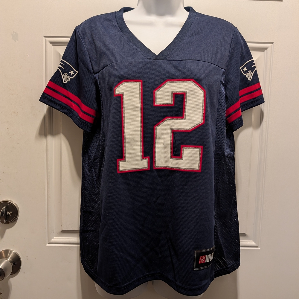 NFL Blue and Red Jersey with Number 12